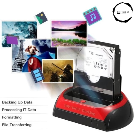 Hardisk Hdd Docking All IDE SATA Docking USB 2.0 Dual Sata 2,5"/3,5" External SSD HDD Docking Statio