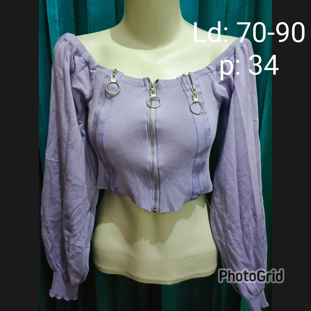 blouse crop kemeja pL murah