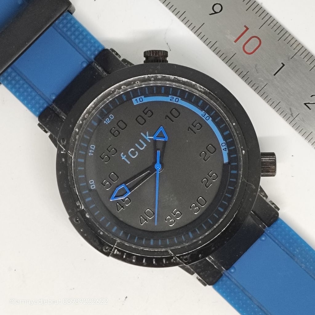 Jam FCUK FC1164U Blue Black Bekas
