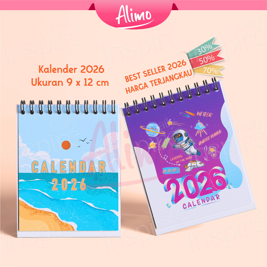 

Alimo Terlaris Kalender Meja 2026 Ukuran Mini - Kalender Meja Kantor 2026 Aesthetic - Kalender Lucu