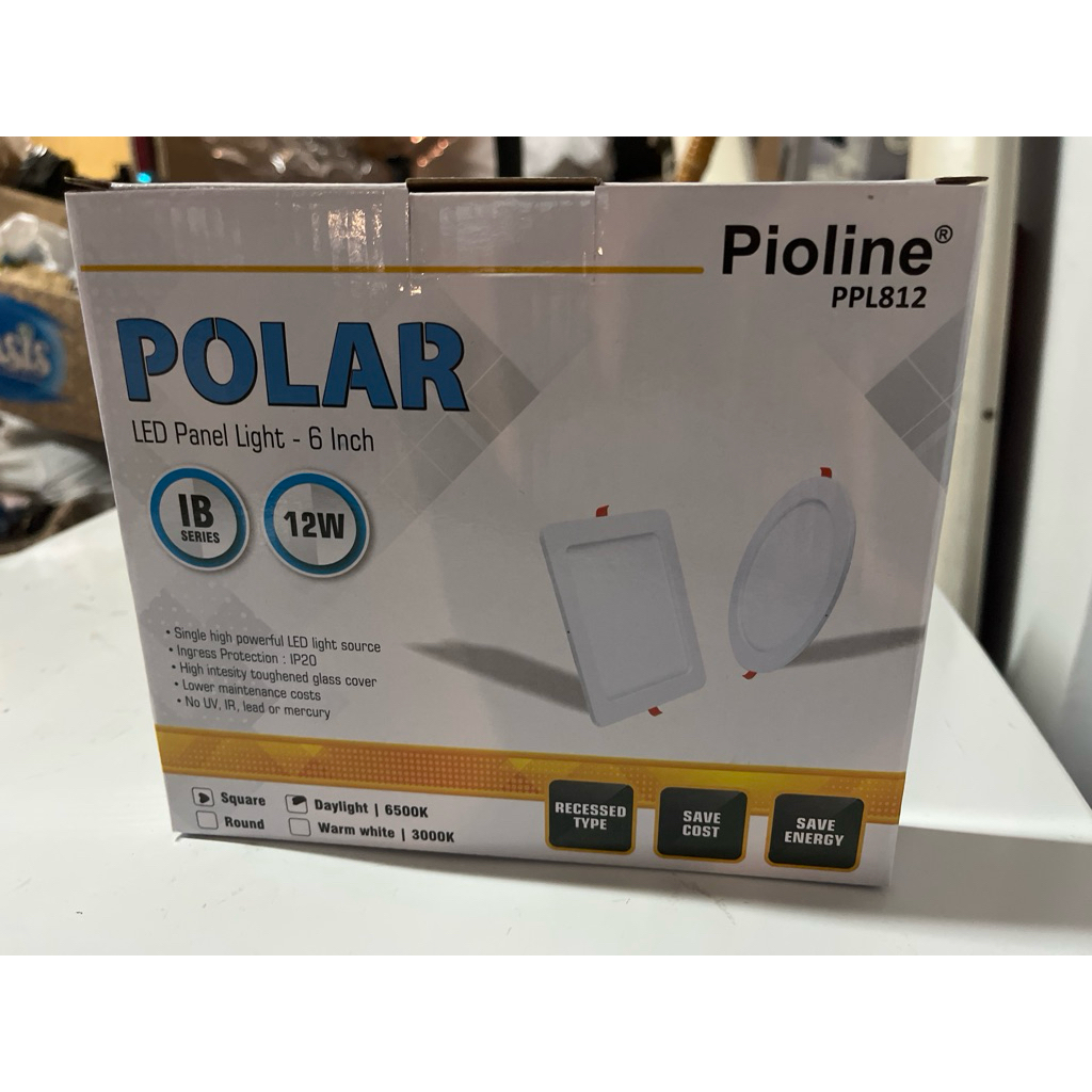Downlight LED Lampu Plafon Pioline Polar Model Kotak 3W 6W 9W 12 Watt 18W PPL812