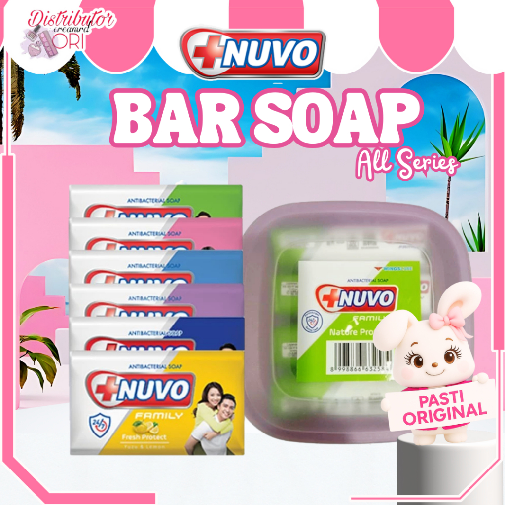 Nuvo Family Sabun Mandi Batang - Sabun Mandi isi 4 Free Toples | Distributor Cream Ori