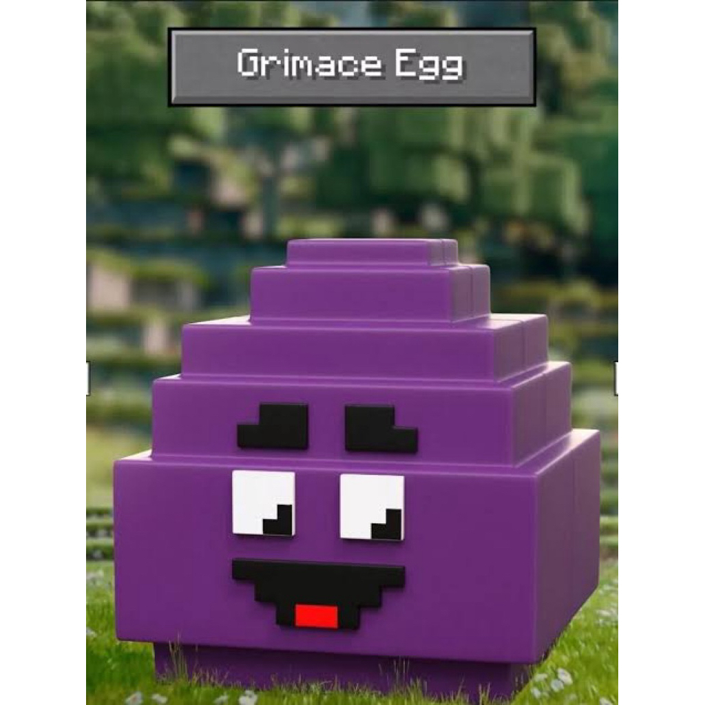 (Ready) McDonalds Minecraft Movie Meal McD 2025 Toys Grimace Egg With Code