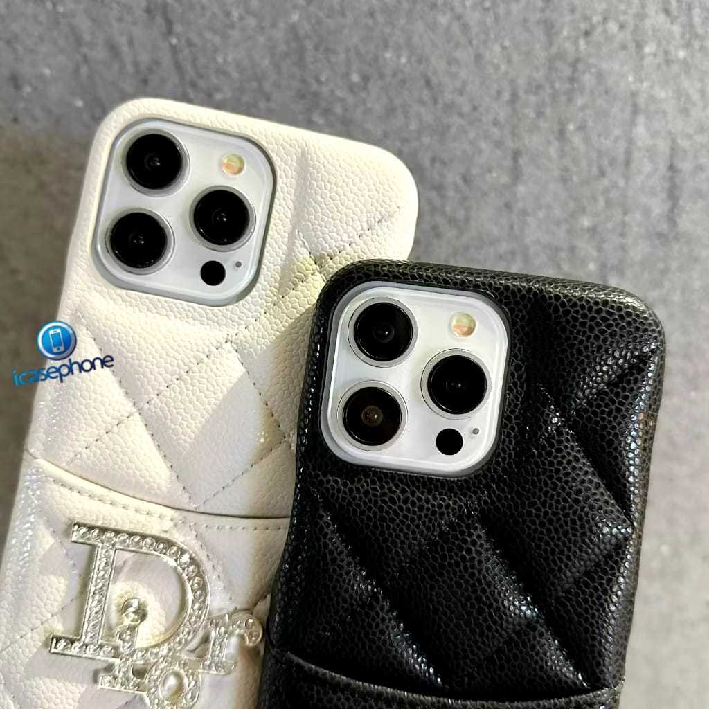 New! Dior Case Iphone Compatible For Iphone Xr 11 12 13 14 15 Pro Promax Casing Ponsel Dompet Fashio