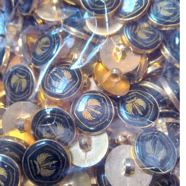 kancing jaket almamater untan, kancing jas almamater universitas Tanjung pura