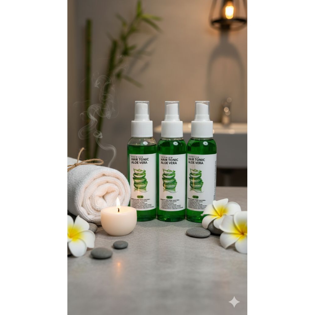Hair Tonic Vitamin Penumbuh Rambut Aloe Vera Pelurus Rambut Pria Wanita Remaja Dewasa 100 ML