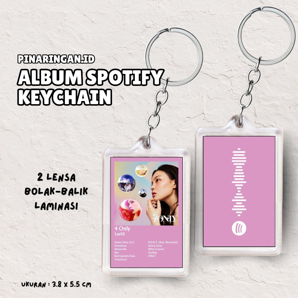 (LeeHi) GANCI PREMIUM ACRYLIC SPOTIFY ALBUM BISA DI SCAN DI SPOTIFY FULL LAMINASI GLOSSY
