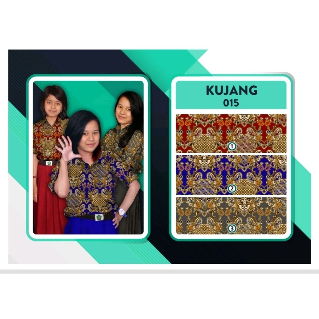 KAIN BATIK SERAGAM SEKOLAH MOTIP KUJANG