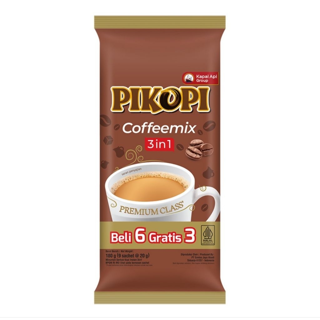 

Pikopi Kopi Instan 3 in 1 KopiMix 9 x 20 g