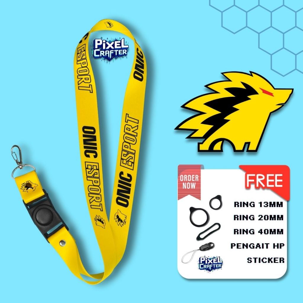 

LANYARD ONIC ESPORT KUNING | GANTUNGAN HP | GANTUNGAN P0D | GANTUNGAN KUNCI | GANTUNGAN ID CARD