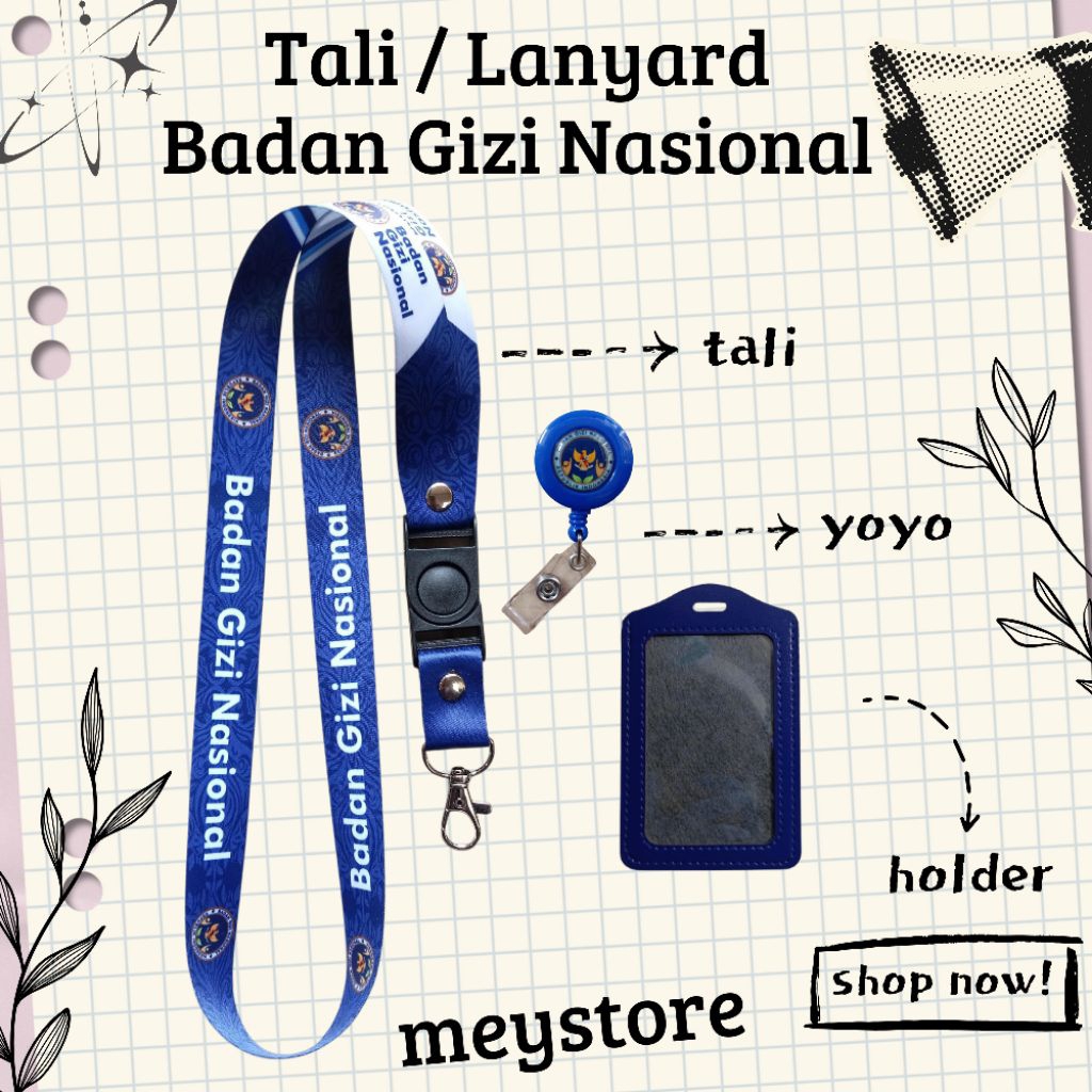 

Tali ID CARD / Lanyard BADAN GIZI NASIONAL Desain Terbaru [STOCK MELIMPAH] Termurahhh Harga Grosir!