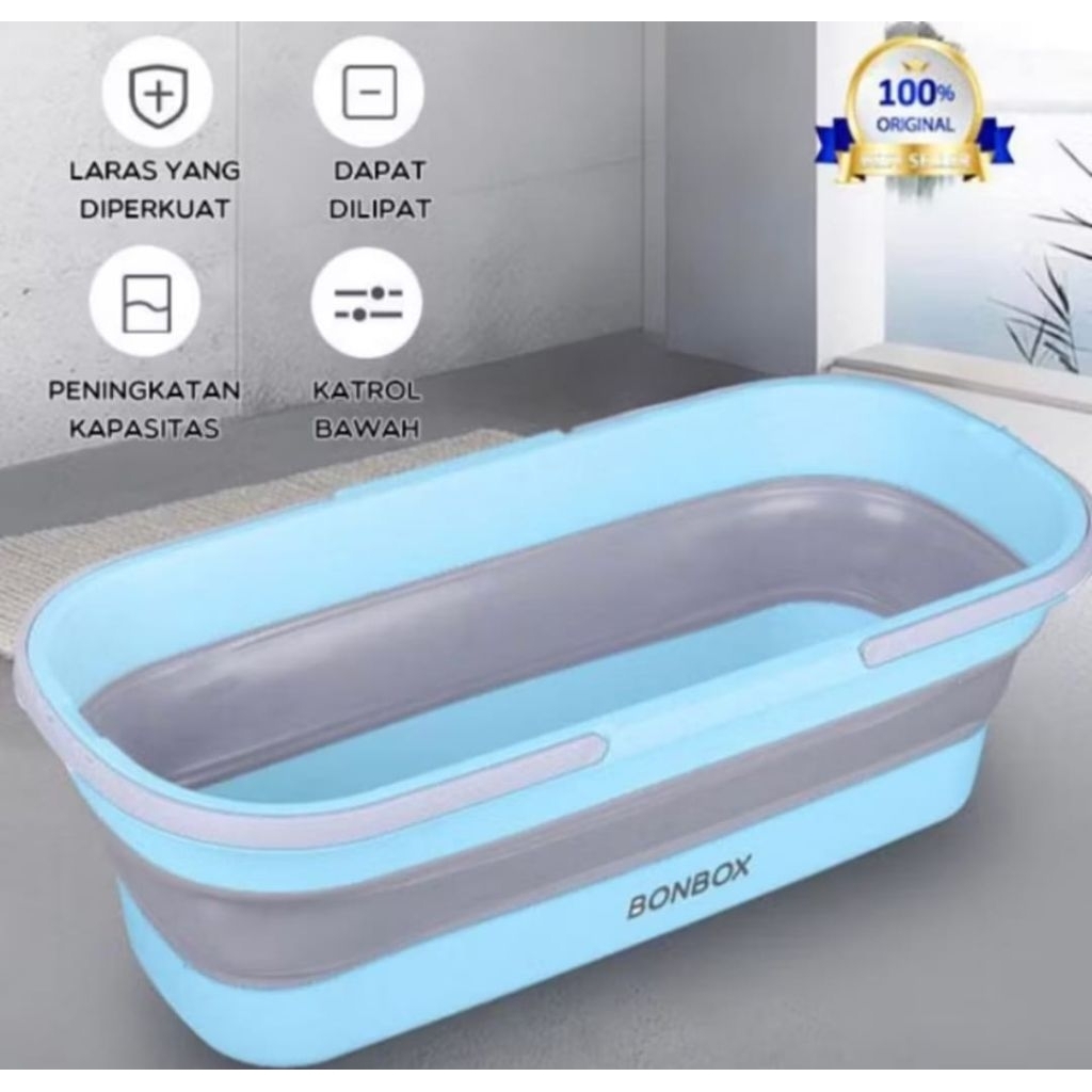 Ember lipat silicon plastik bahan tebal/baskom lipat plastik silicon /baskom ember serbaguna