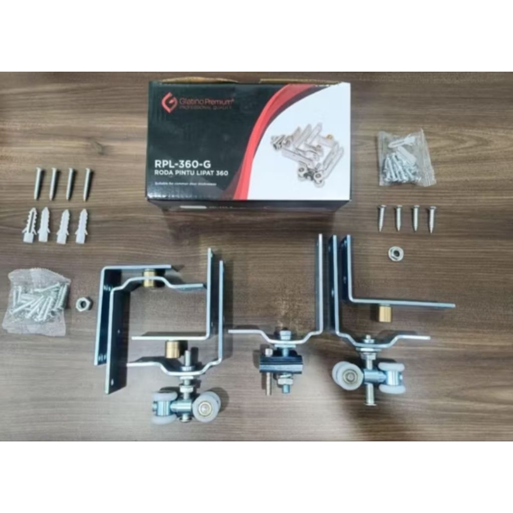 1 Set Roda Sliding Pintu Lipat Glatino | Roda Pintu Lipat Glatino | Roda Pintu Geser Lipat