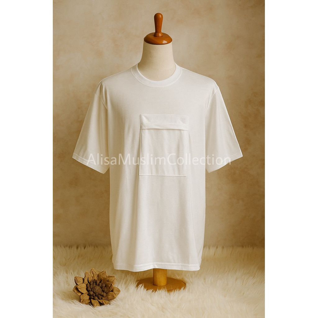 KAOS UMROH PRIA SAKU DEPAN PREMIUM IBADAH UMROH PRIA