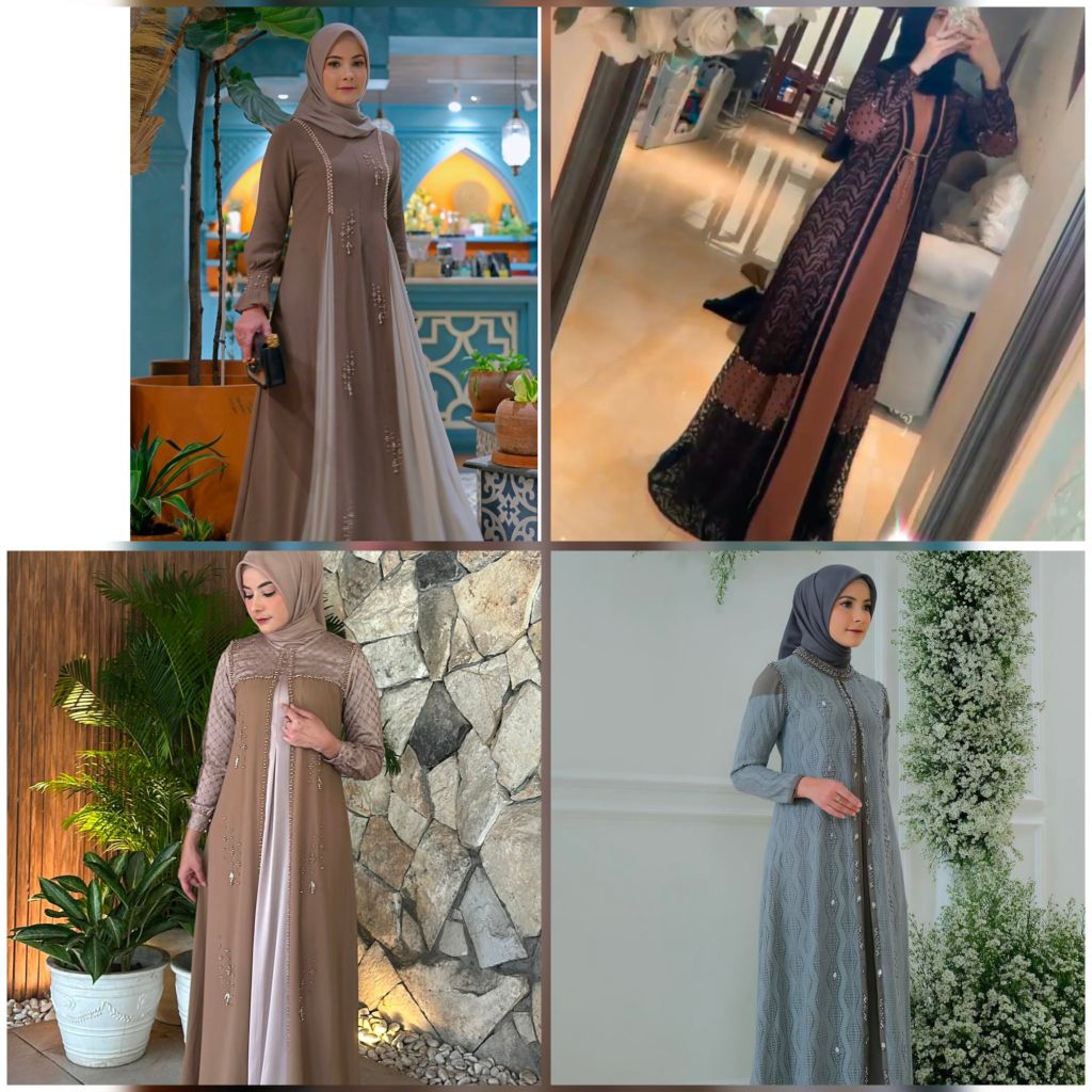 HOT SALE ~ (SIAP KIRIM) SABIYA DRESS BRUKAT ORIGINAL by JAVINA OFFICIAL  /  GAMIS JAVINA LUXURY ORI 