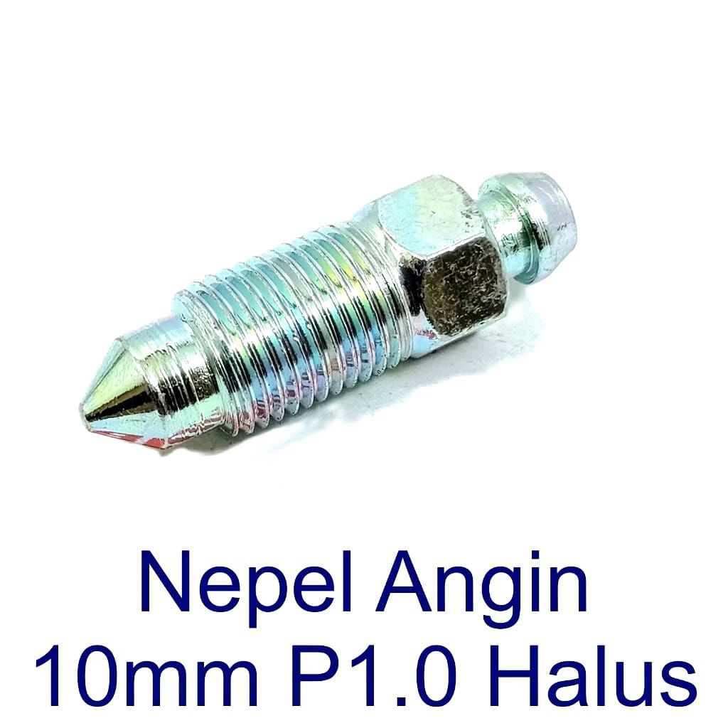 BAUT NEPEL PEMBUANGAN ANGIN 10 MM (M10) DRAT HALUS KUNCI 10 NEPEL BUANG ANGIN REM M10 KUNCI 10 DRAT 