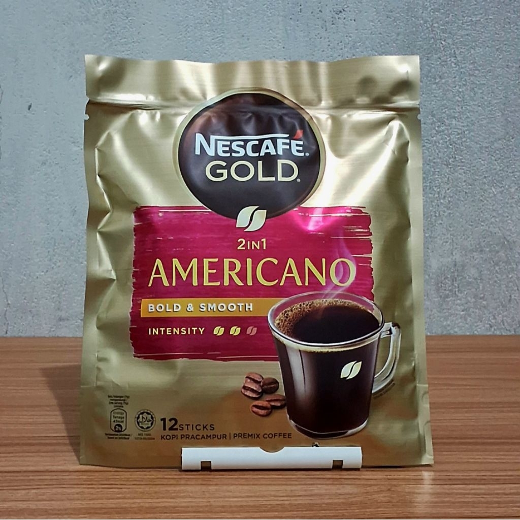 

Nescafe Gold Americano Eceran 1&3 Sachet