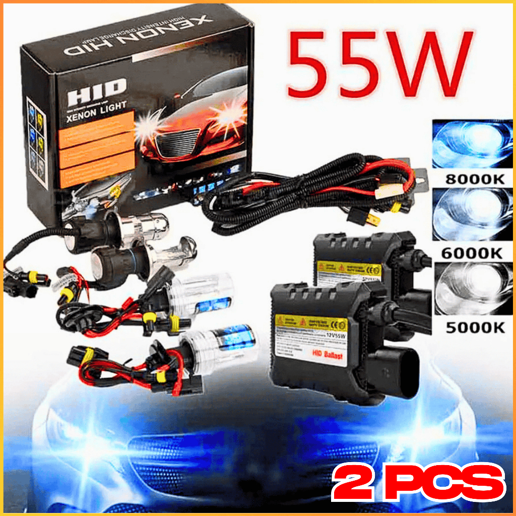 COD 2 PCS SHL Lampu Depan Mobil LED Super Terang H7 Headlamp HID Ballast 12V Cool White - RSVR