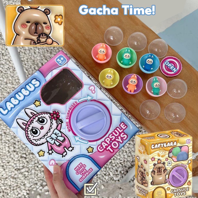 Terbaru Mainan Gacha Box Karakter Labubu Bola Gift Karakter Labubu Capsule Machine Twister Gachapon 