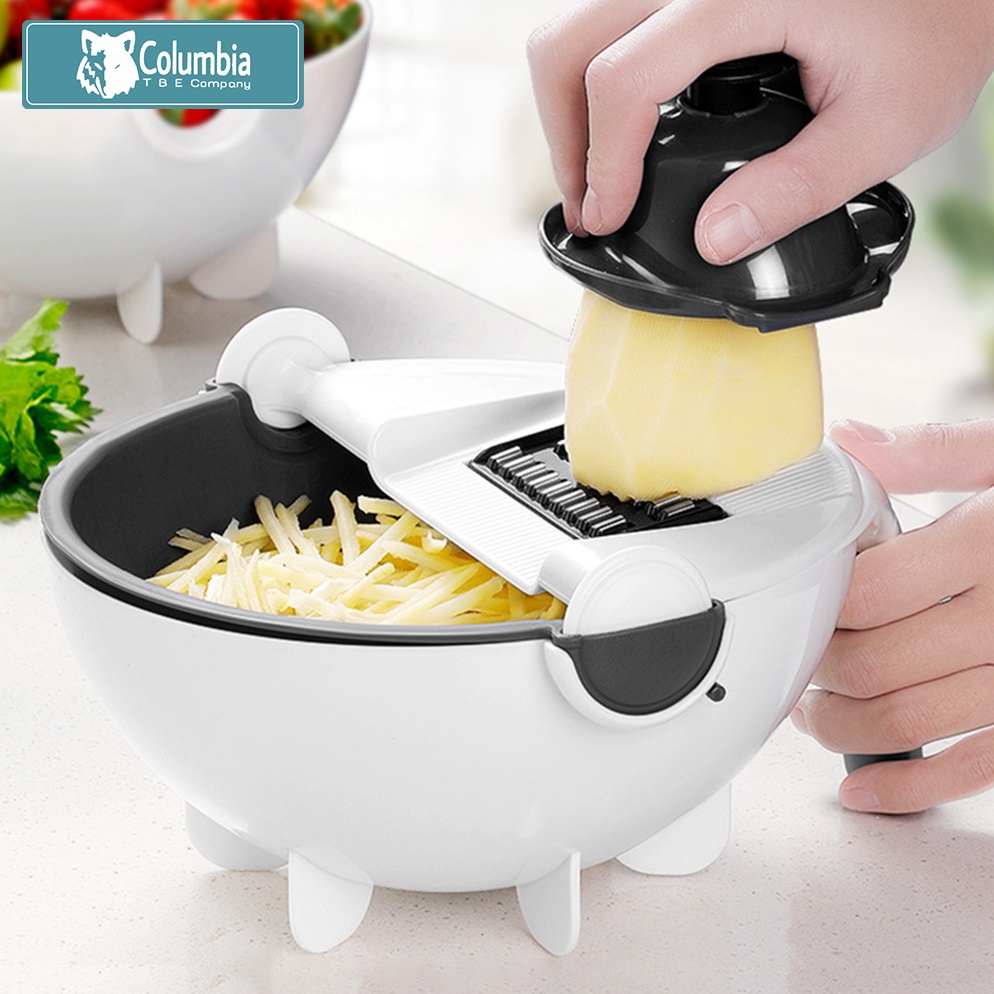 Elegant COLUMBIA Alat Parutan Multifungsi Serbaguna Keranjang Saringan Keranjang Buah  Sayuran  Alat
