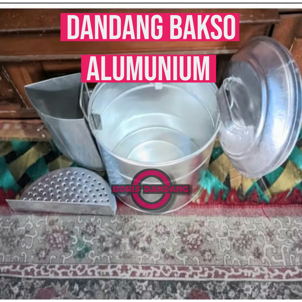 Dandang Mie Ayam Aluminium Panci Bakso Mie Ayam ( FREE CENTONG )