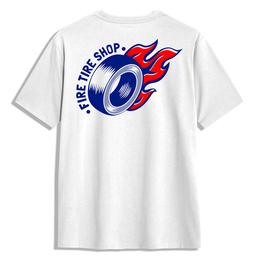 Kaos Motor Tire Shop - Kaos Pria Kain Katun Premium Cotton Combed 24s