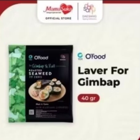 

CHUNG JUNG ONE - LAVER FIR KIMBOB - O'FOOD - SEAWEED FOR GIMBAB 40GR