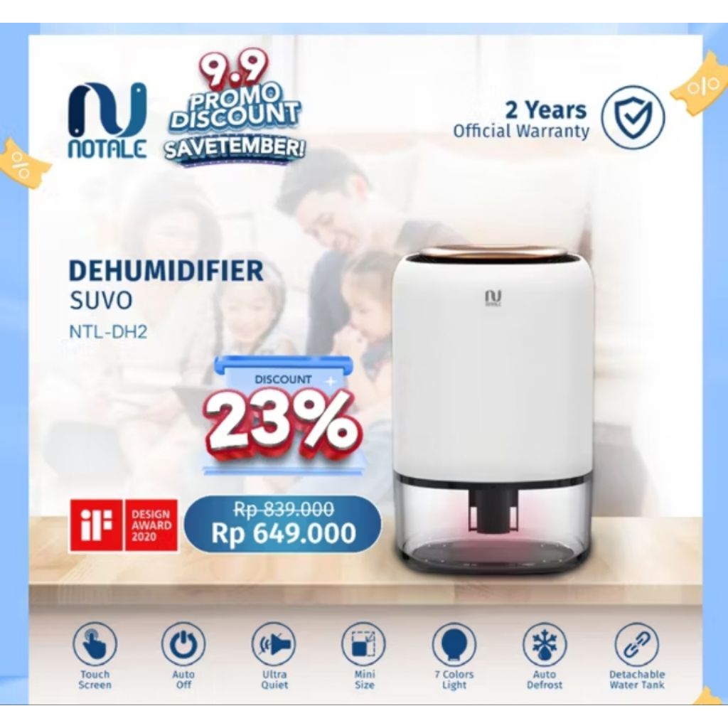 Dehumidifier notale smart touch