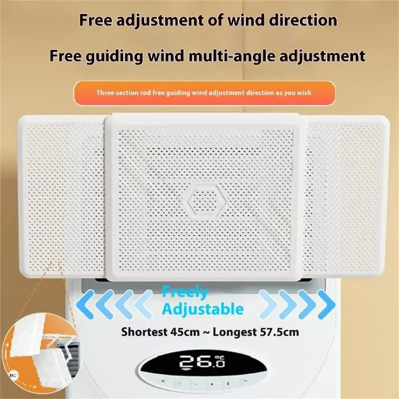 Cover Penahan Angin Indoor AC Standing Penghalang Hembusan AC Berdiri Talang AC Reflektor Teleskopik