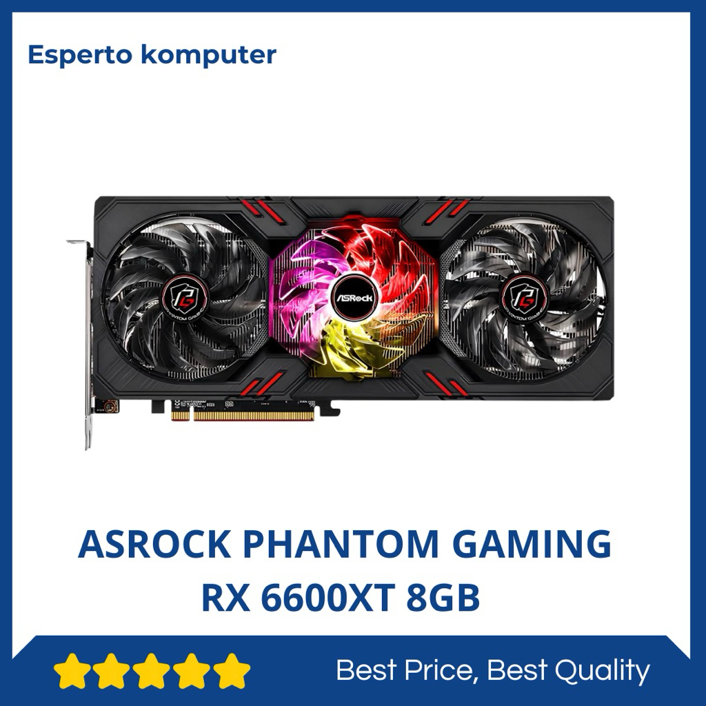VGA ASROCK PHANTOM GAMING RX 6600XT 8GB GDDR6 Normal Tested