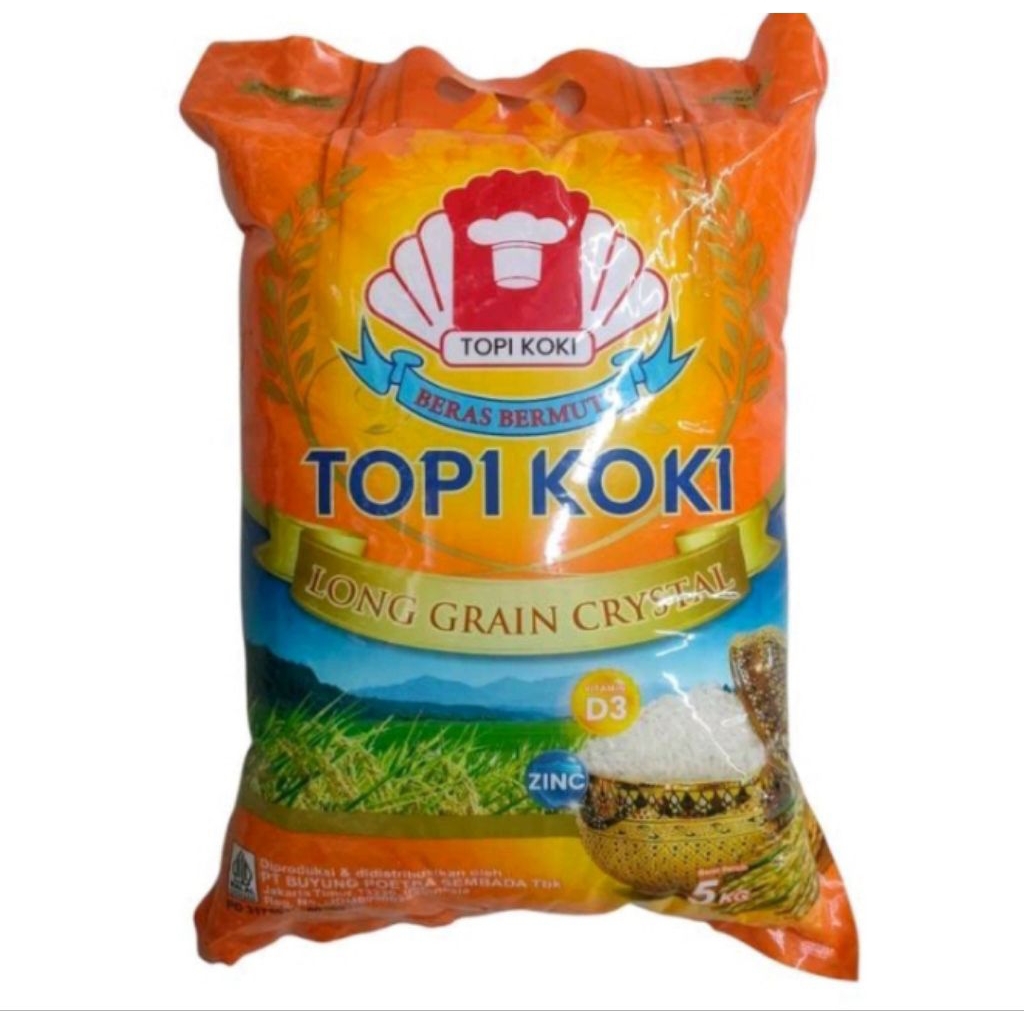 

Beras Topi Koki Long Grain Crystal 5 kg