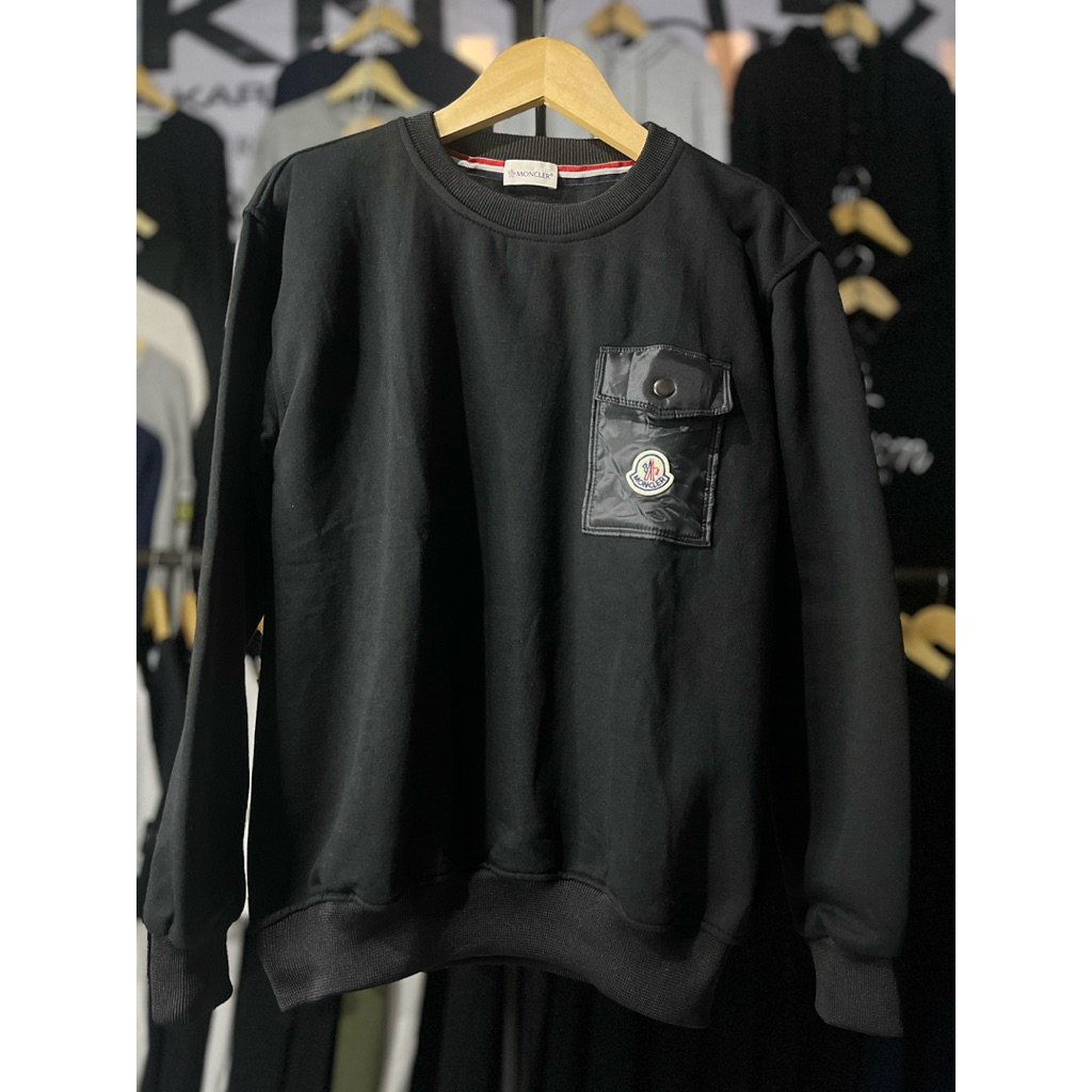 Crewneck Moncler Pocket With Nylon