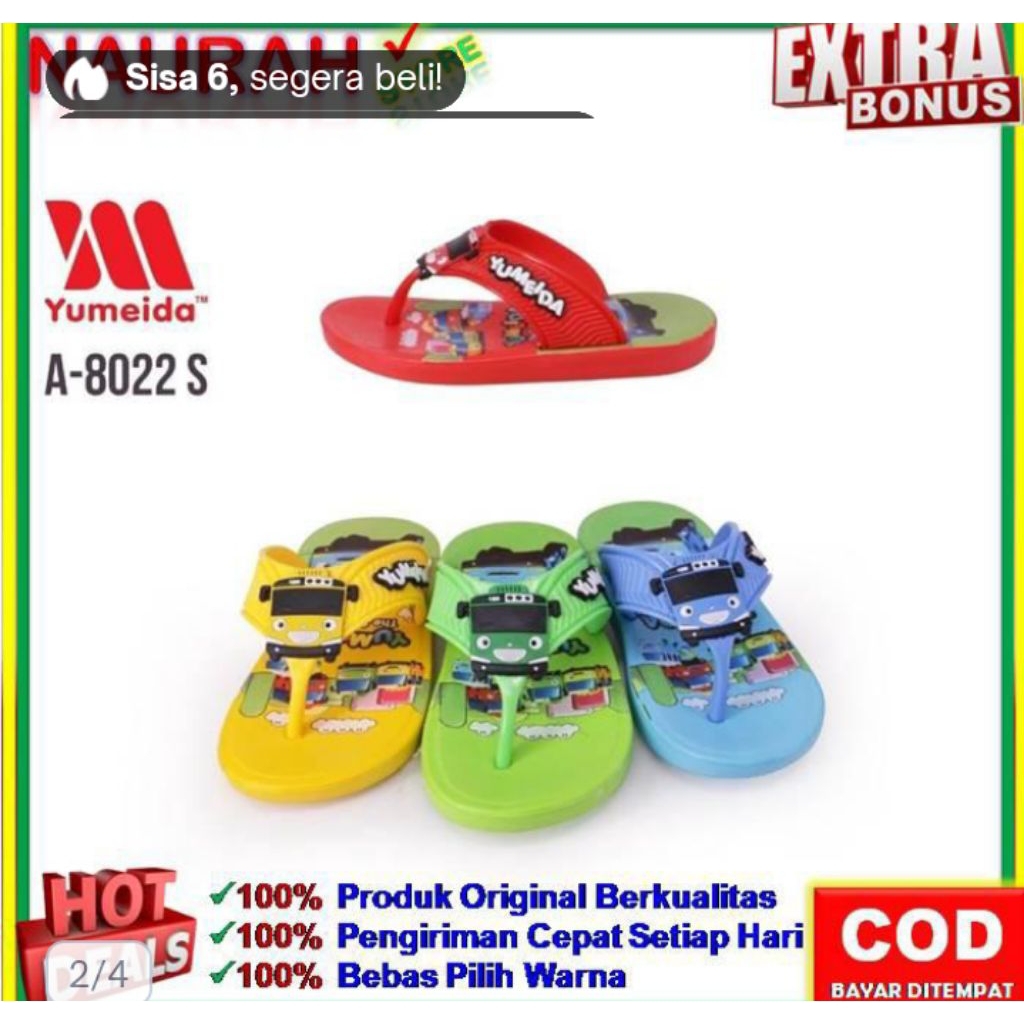 sandal jepit yumeida anak laki laki