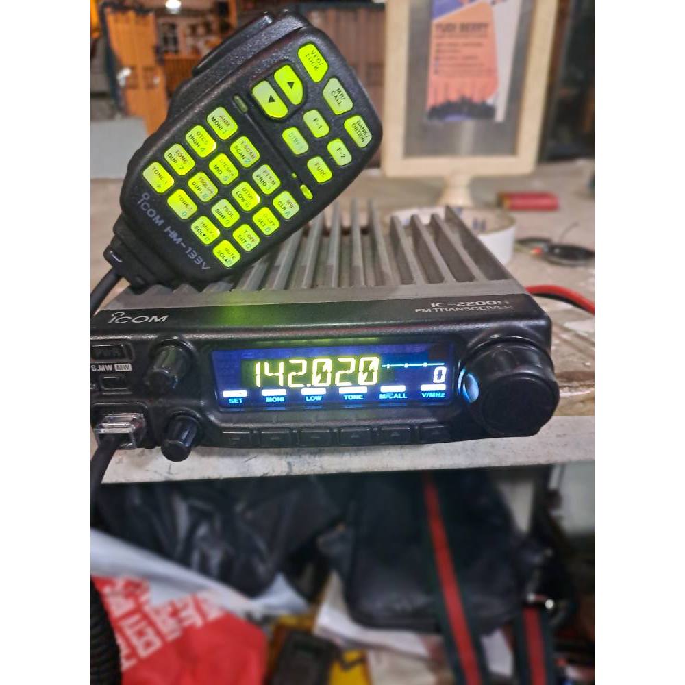 Rig Icom Ic2200H Original Made in Japan ICOM IC 2200 H Stiker Hitam Bisa Air Band Frekuensi VHF Ada 