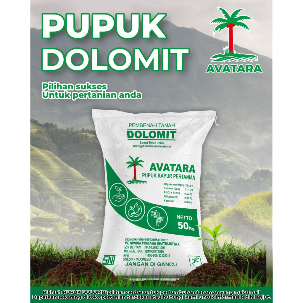 Kapur Dolomit 50kg Kapur Pertanian