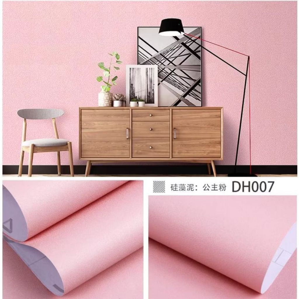 Wallpaper Dinding Pink Polos Wallpaper dinding Pink Pastel [ M2M WALLPAPER ] Sticker Dinding Warna P