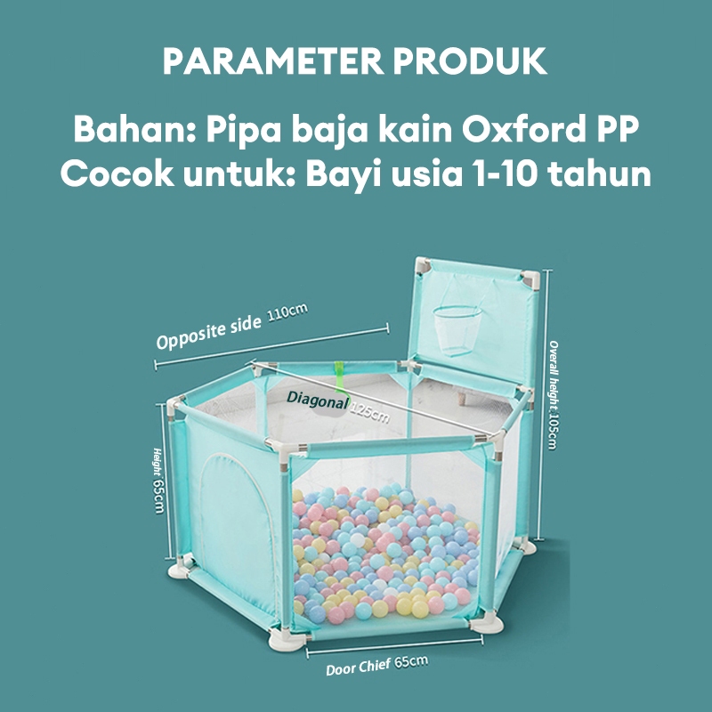 Baby Boss Pagar Bayi Bermain Baby Playpens Pagar Bayi Lipat Mandi Bola Pagar Bermain Anak