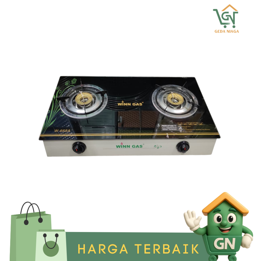 Kompor Gas 2 Tungku Winn Gas W-668A
