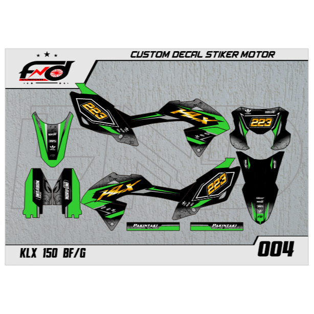 DECAL STIKER KLX 150 BF (004) DEKAL STICKER KLX G SE 2016 FULLBODY 2017 2018 2019 2020 2021 2022 MER