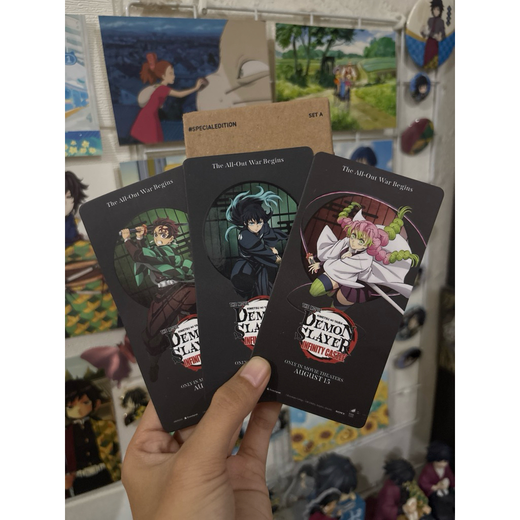[SET] Collectible Ticket / Tiket Koleksi CGV Demon Slayer Special Edition: Tanjiro, Muichiro, Mitsur