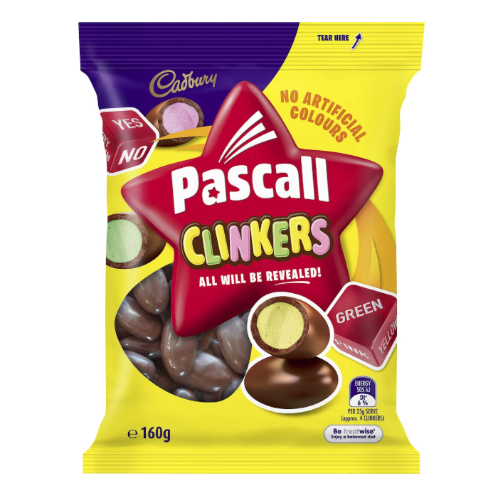 

Cadbury Pascall Clinker Milk Chocolate Lollies Snack & Share Bag 160g