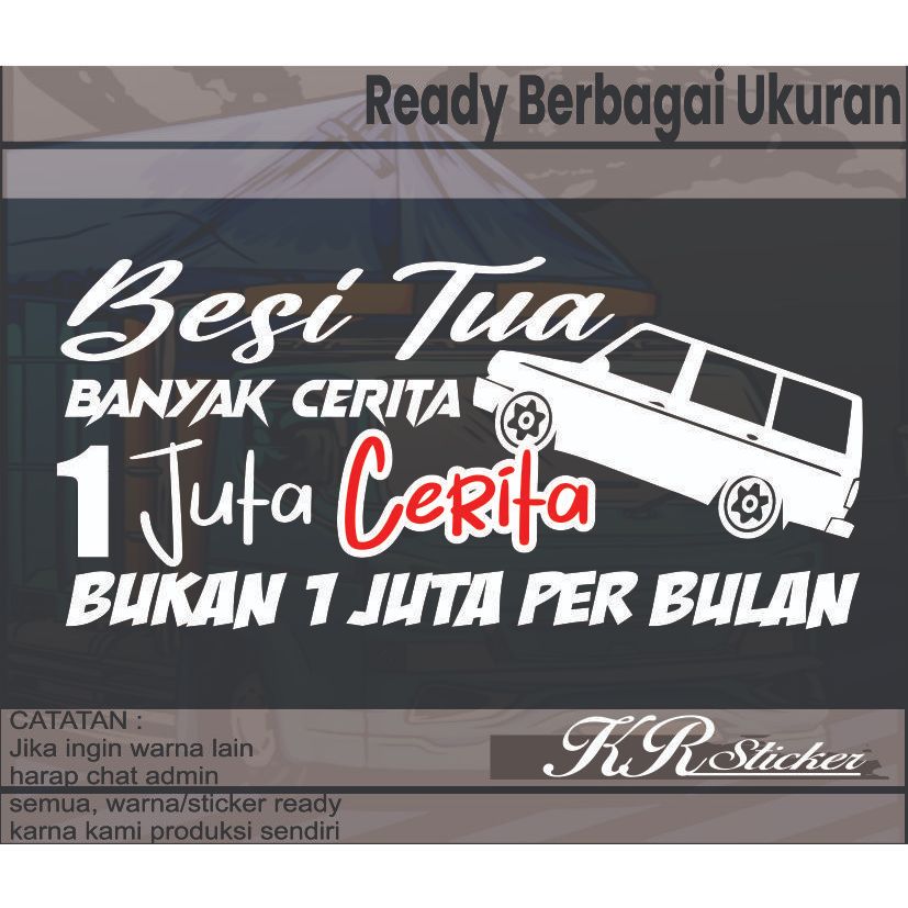 Cuting Stiker BESI TUA, Stiker Kata Kata Kaca Mobil Truck Picup Dll...