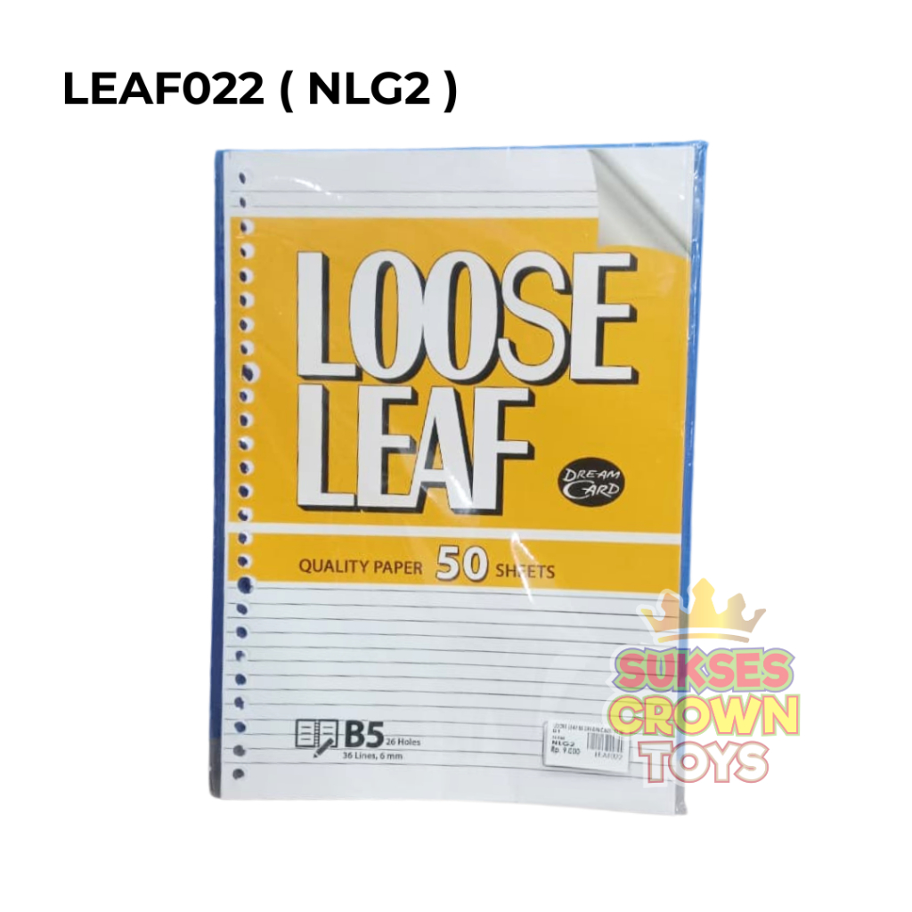 

LOOSE LEAF B5 / ISI BINDER UKURAN B5 / ISI 50 LEMBAR