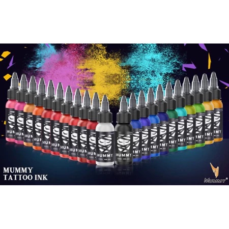 MUMMY PROFESSIONAL TATTOO INK 30ml/1oz | TINTA TATTOO MUMMY | TINTA TATTOO WARNA | TINTA TATTOO SET 