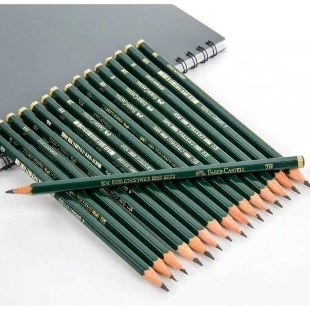 

Pensil Faber Castell 9000 ( B 2B 3B 4B 5B 6B 7B 8B H 2H 3H 4H 5H 6H HB) ( satuan)