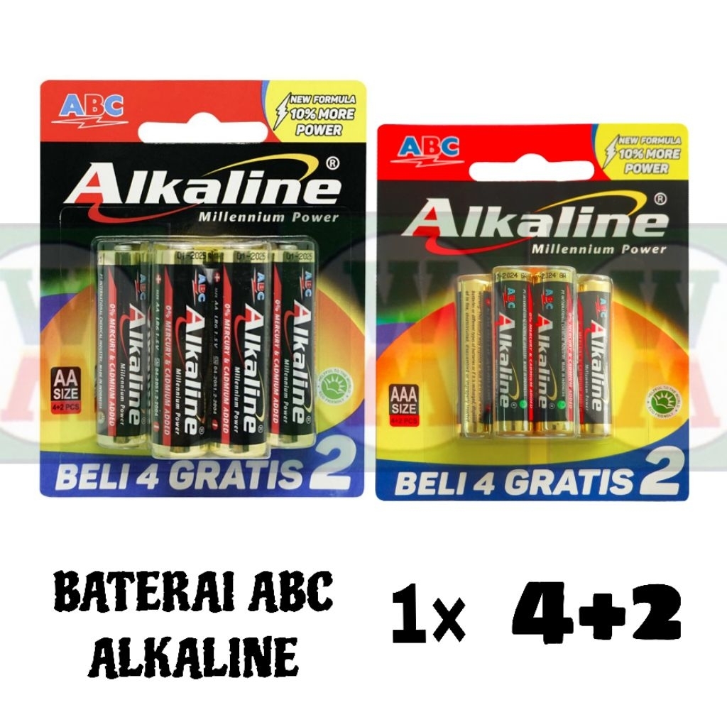 Batre LR-3/ LR-6 Baterai ABC Alkaline 4+2 AA / AAA