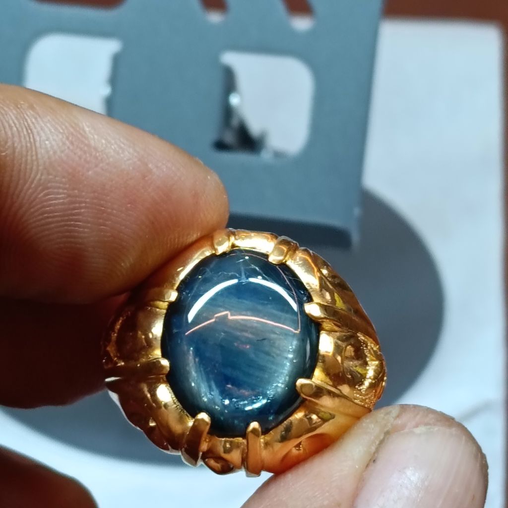 bangsing biru serat bulu merak blue sapphire Thailand