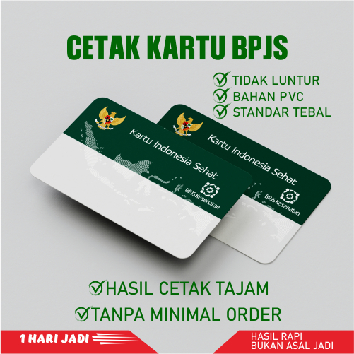 

Cetak ID Card Kartu Digital Fisik Kartu BPJS KIS 2 SISI KARTU BPJS PVC BAHAN PREMIUM