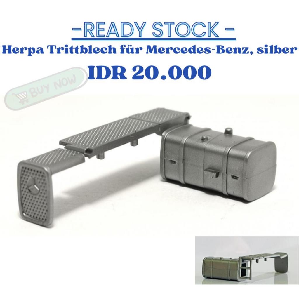 Herpa Trittblech fur Mercedes-Benz, silber 1:87 HO