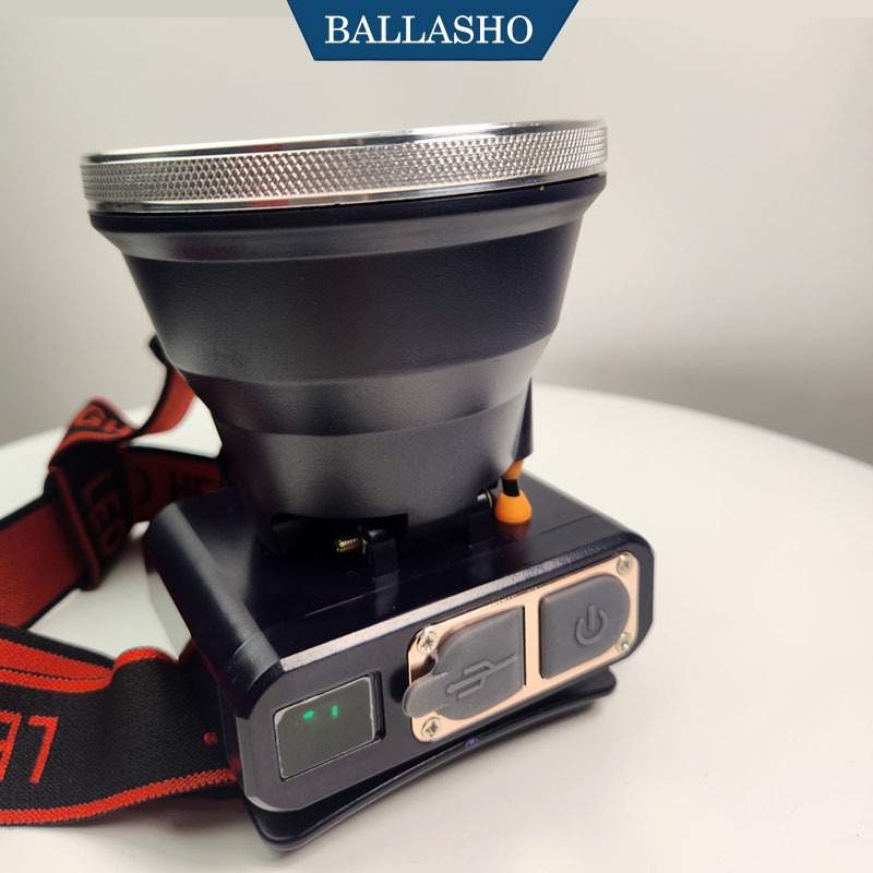 QYD Headlamp LED Outdoor Senter Kepala Super Terang 6000 Lumen Pengisian Type-C Cahaya Lampu Kepala+